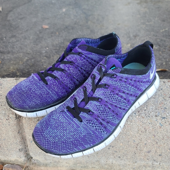 Nike Other - NIKE FREE FLYKNIT NSW Sneakers Court Purple Mens 8.5 Womens 10.5 Trainers 42